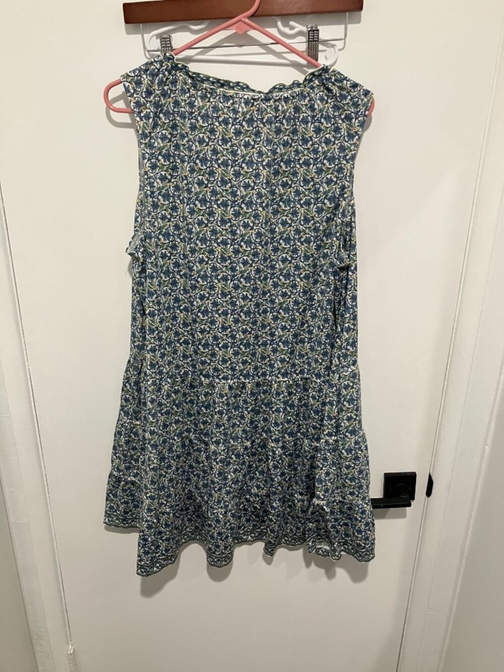 Max Studio Women's Coastal Floral Printed Sleeveless Dress, Blue Multi, Size 1X - Picture 2 of 3